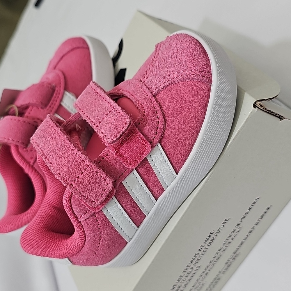 Adidas VL Court 3.0 Pink Fusion Cloud Sneakers Kids. Size 5k.  (408)